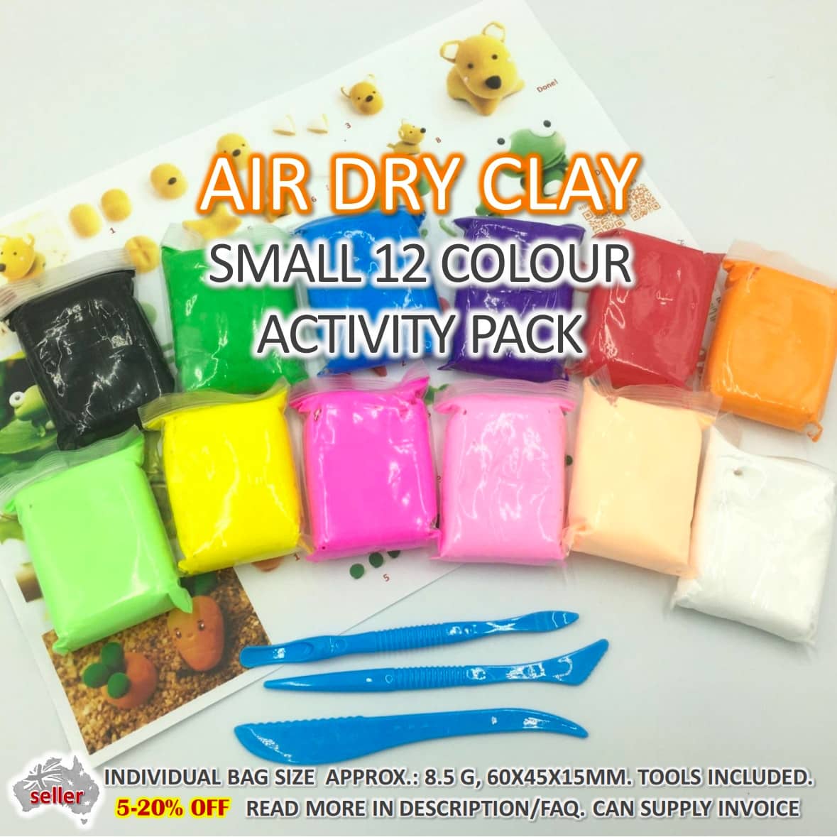 12 Color De Aire Seco Clay Creative Colorido Juguete Educativo hecho a mano hágalo usted mismo Niños G _ Hg 